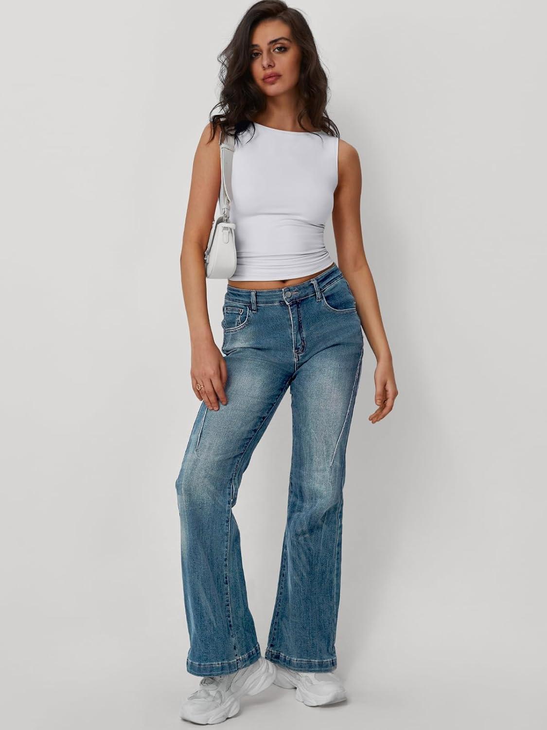 imageTrendy Queen Women Going Out Summer Tank Tops Spring Casual Basic Cute 2025 Sleeveless Shirt Vacation Fashion Outfit ClothesWhite