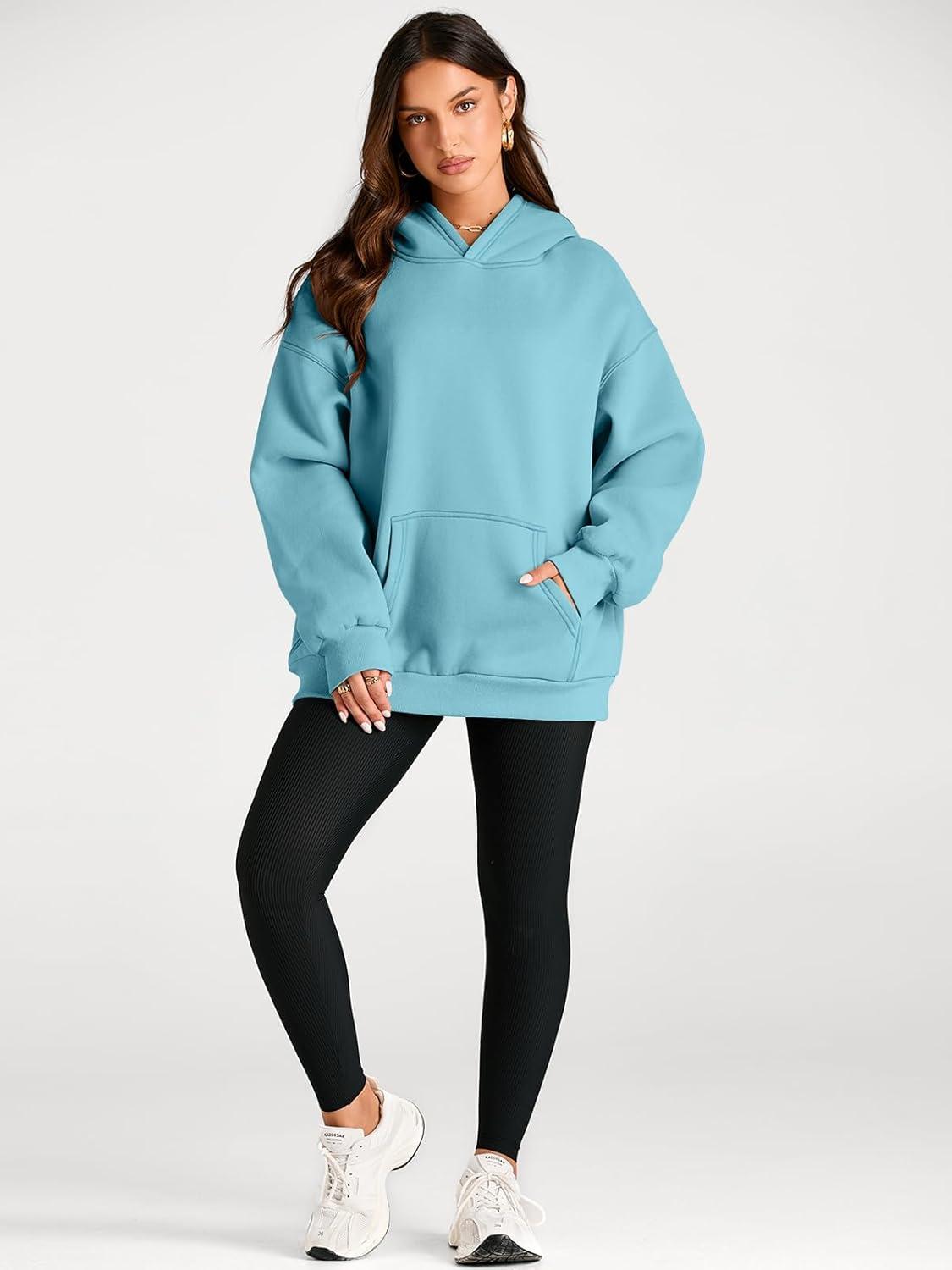 imageTrendy Queen Womens Oversized Hoodies Fleece Sweatshirts Fall Fashion Pullover Sweaters Winter ClothesBaby Blue