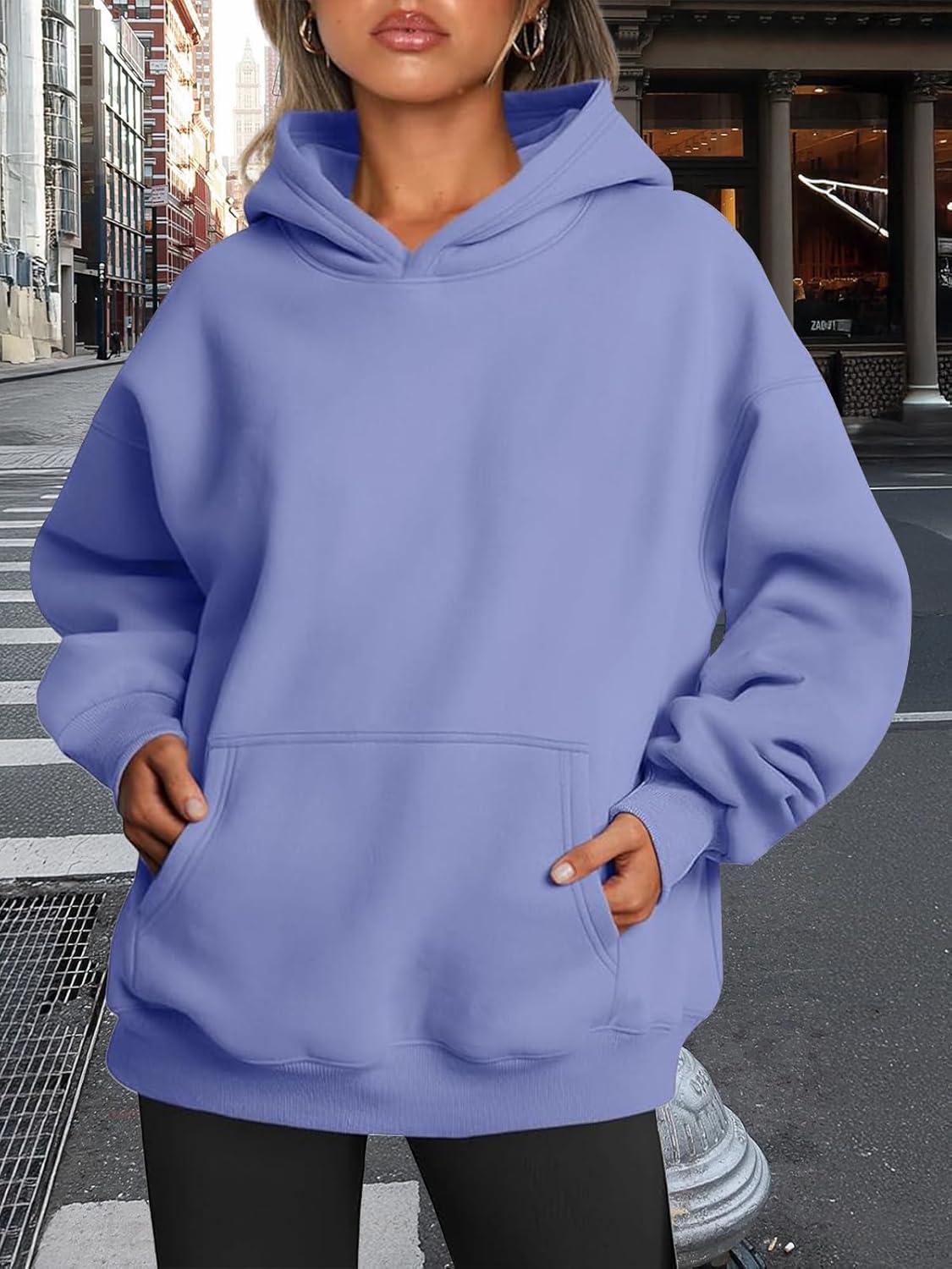 imageTrendy Queen Womens Oversized Hoodies Fleece Sweatshirts Fall Fashion Pullover Sweaters Winter ClothesBlue Purple