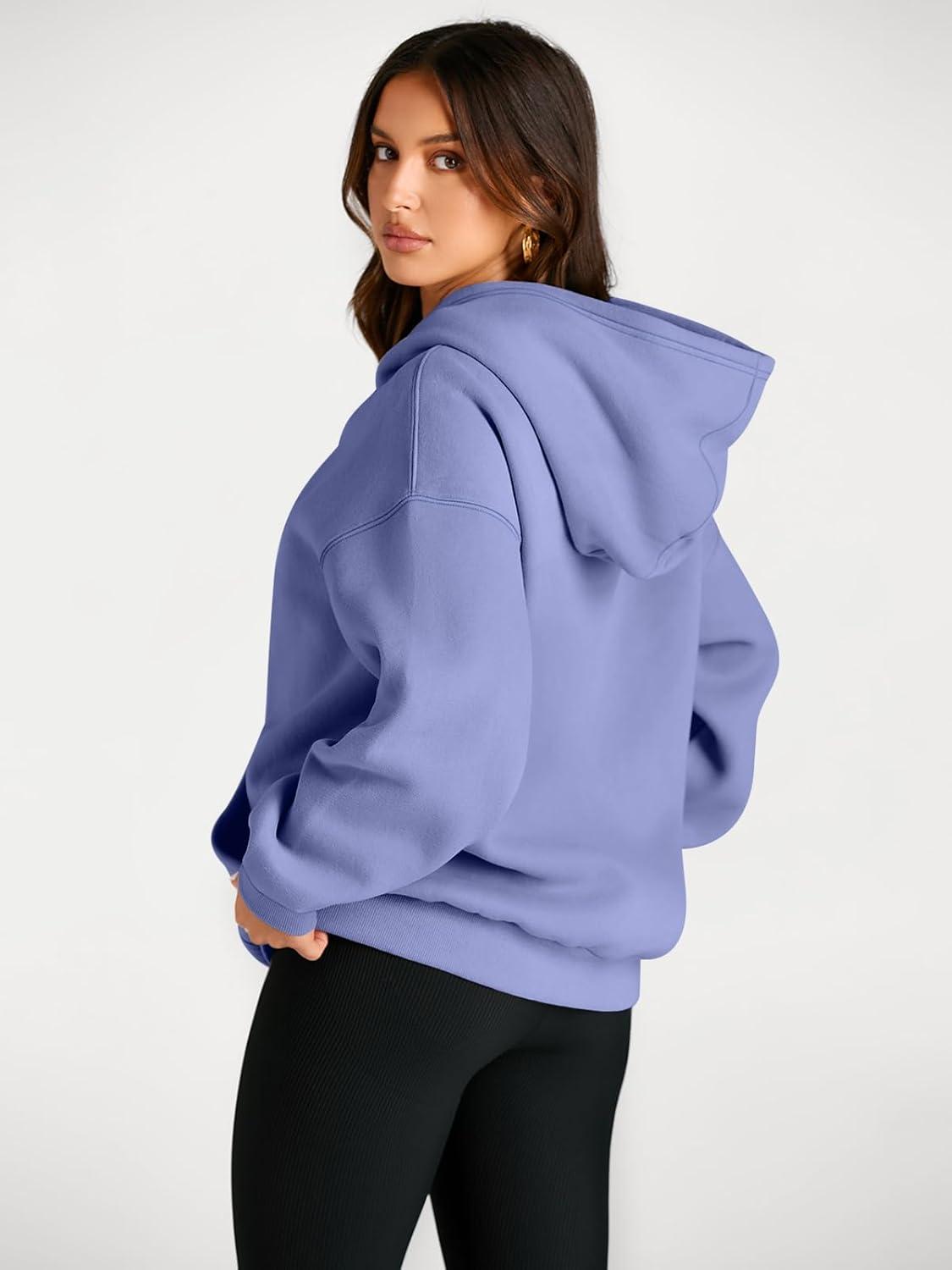 imageTrendy Queen Womens Oversized Hoodies Fleece Sweatshirts Fall Fashion Pullover Sweaters Winter ClothesBlue Purple