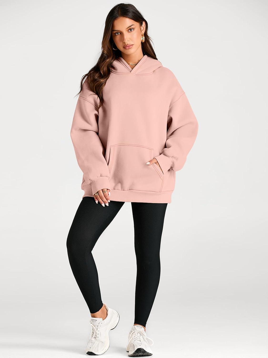 imageTrendy Queen Womens Oversized Hoodies Fleece Sweatshirts Fall Fashion Pullover Sweaters Winter ClothesBlush Pink