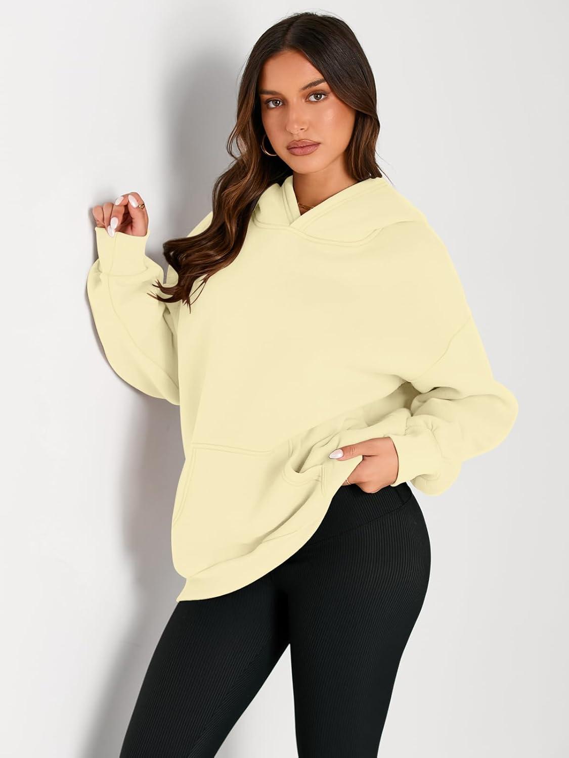 imageTrendy Queen Womens Oversized Hoodies Fleece Sweatshirts Fall Fashion Pullover Sweaters Winter ClothesButteryellow