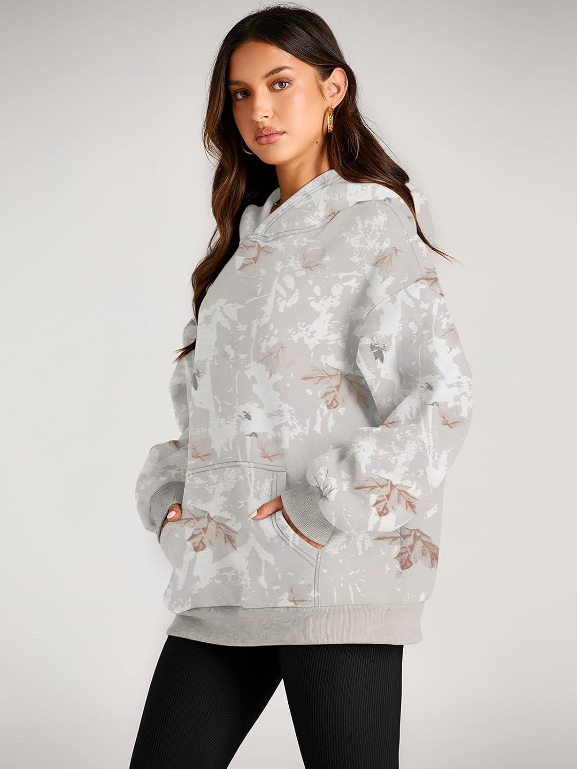 imageTrendy Queen Womens Oversized Hoodies Fleece Sweatshirts Fall Fashion Pullover Sweaters Winter ClothesCamogrey