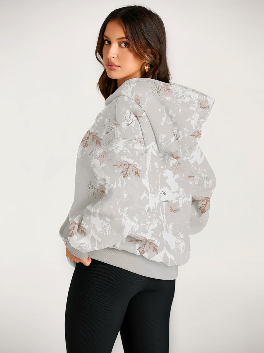 imageTrendy Queen Womens Oversized Hoodies Fleece Sweatshirts Fall Fashion Pullover Sweaters Winter ClothesCamogrey