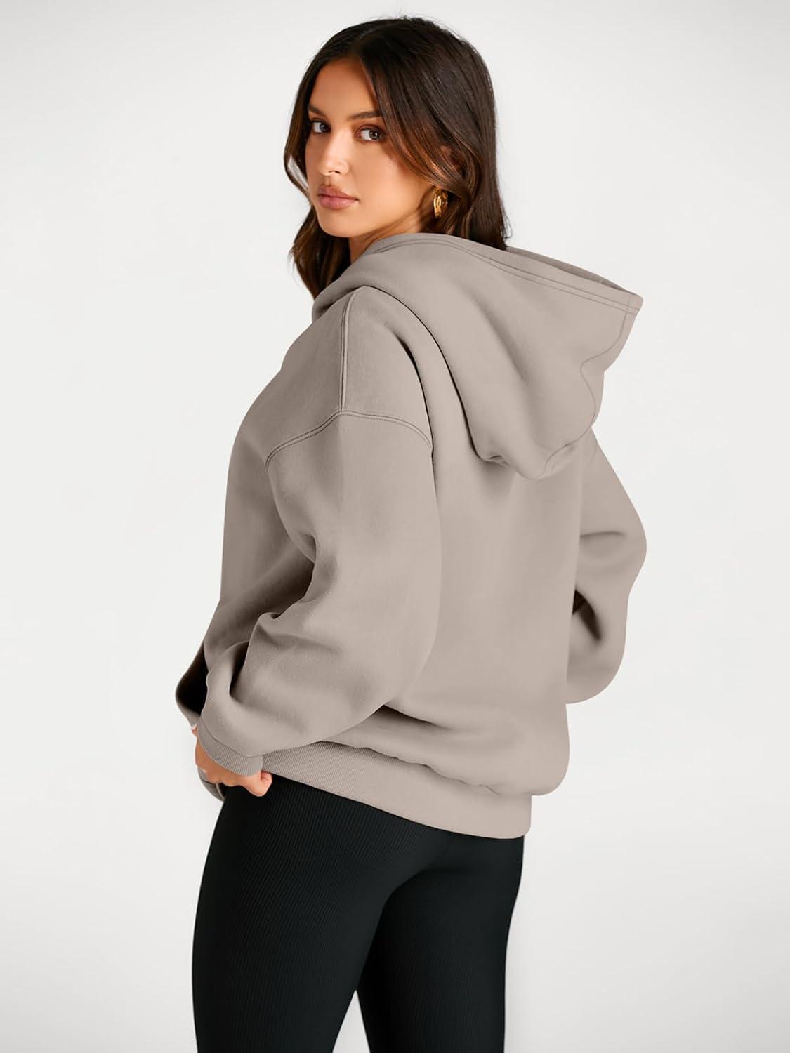 imageTrendy Queen Womens Oversized Hoodies Fleece Sweatshirts Fall Fashion Pullover Sweaters Winter ClothesCoffee Grey