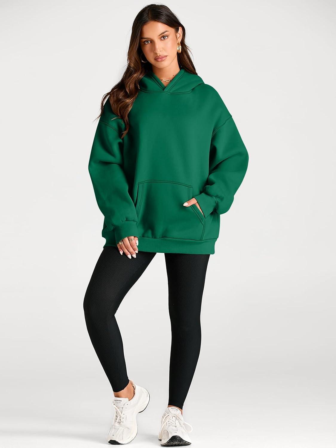 imageTrendy Queen Womens Oversized Hoodies Fleece Sweatshirts Fall Fashion Pullover Sweaters Winter ClothesGreen