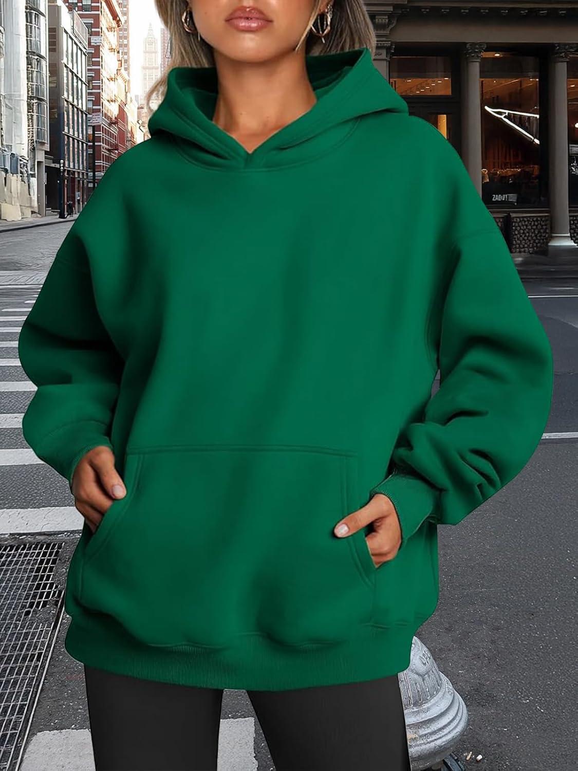 imageTrendy Queen Womens Oversized Hoodies Fleece Sweatshirts Fall Fashion Pullover Sweaters Winter ClothesGreen
