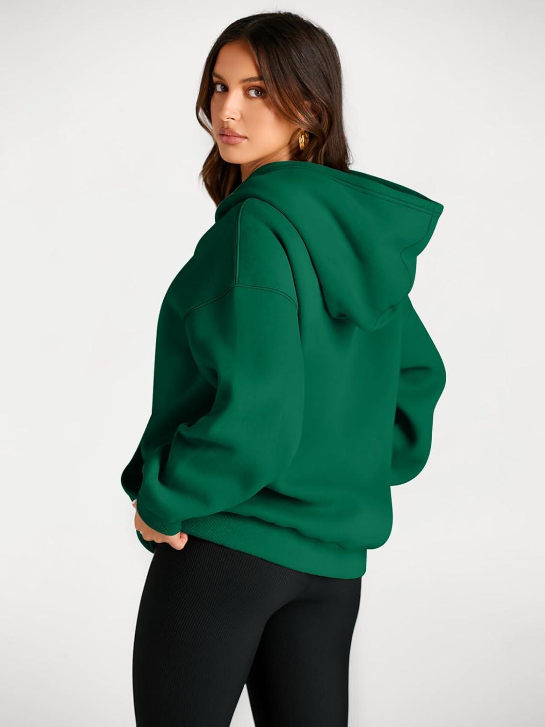 imageTrendy Queen Womens Oversized Hoodies Fleece Sweatshirts Fall Fashion Pullover Sweaters Winter ClothesGreen