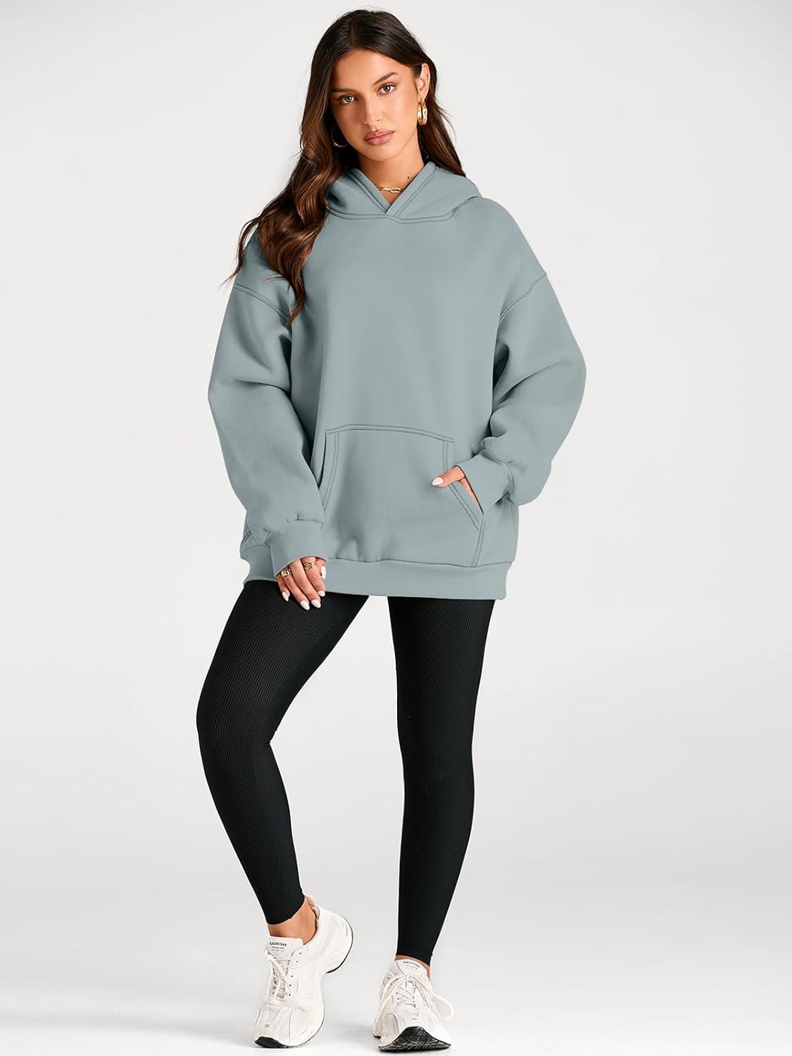 imageTrendy Queen Womens Oversized Hoodies Fleece Sweatshirts Fall Fashion Pullover Sweaters Winter ClothesLight Green