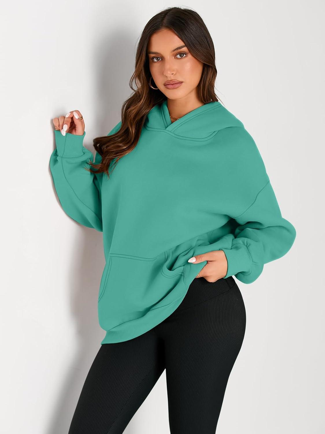 imageTrendy Queen Womens Oversized Hoodies Fleece Sweatshirts Fall Fashion Pullover Sweaters Winter ClothesMint Green