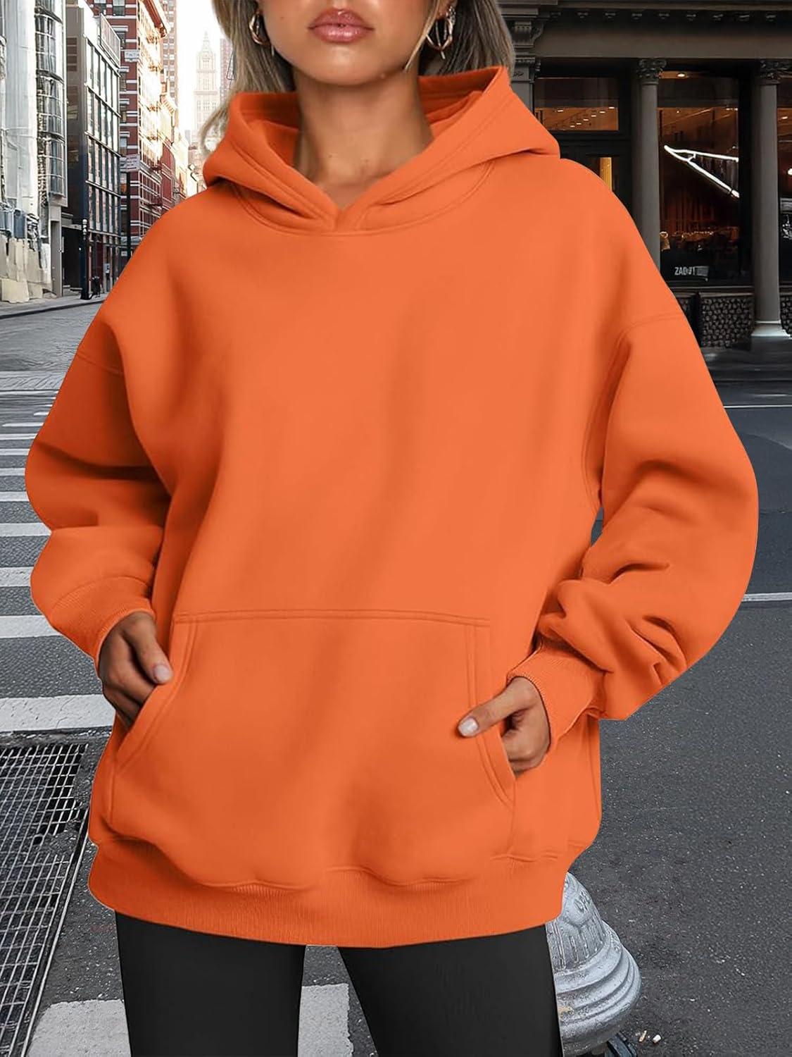 imageTrendy Queen Womens Oversized Hoodies Fleece Sweatshirts Fall Fashion Pullover Sweaters Winter ClothesOrange