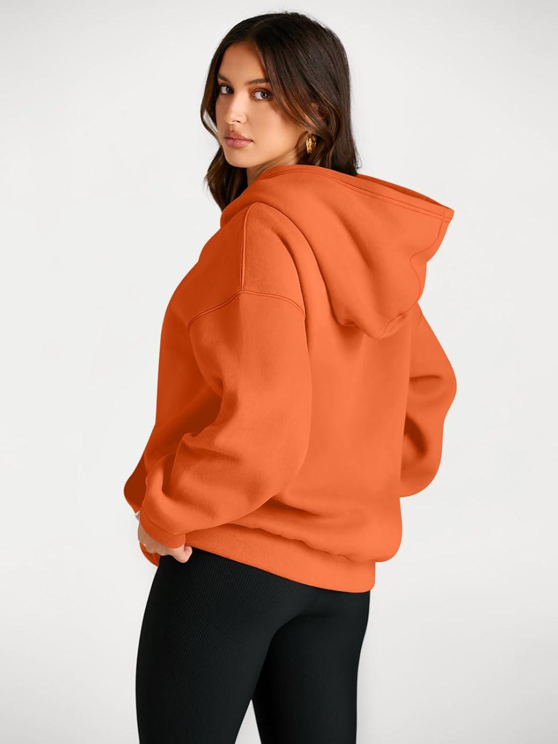 imageTrendy Queen Womens Oversized Hoodies Fleece Sweatshirts Fall Fashion Pullover Sweaters Winter ClothesOrange