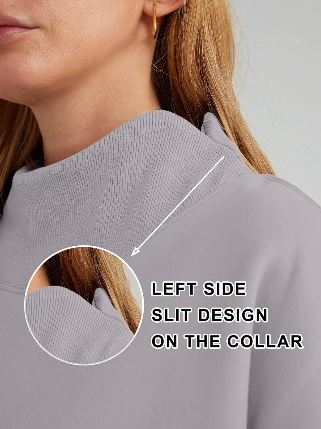 imageTrendy Queen Womens Oversized Sweatshirts Turtleneck Pullover Long Sleeve Hoodies Tops Fall Fashion Outfits 2025 ClothesLightgrey