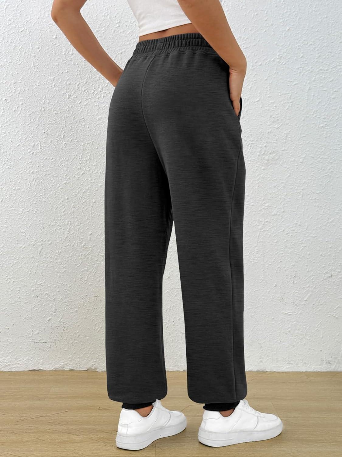 imageTrendy Queen Womens Sweatpants Baggy Athletic Joggers with Pockets Lounge PantsBlackgrey
