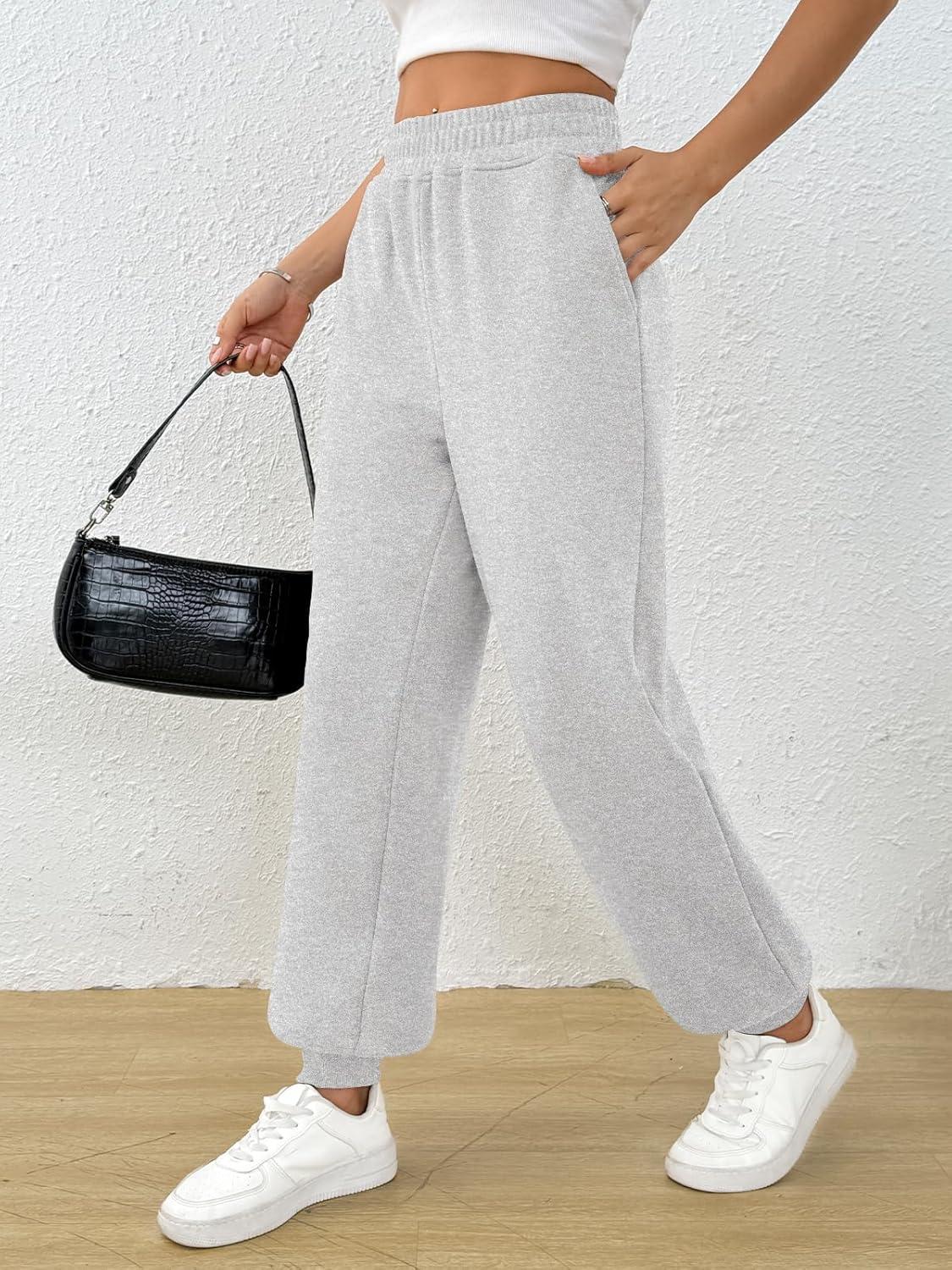 imageTrendy Queen Womens Sweatpants Baggy Athletic Joggers with Pockets Lounge PantsGrey