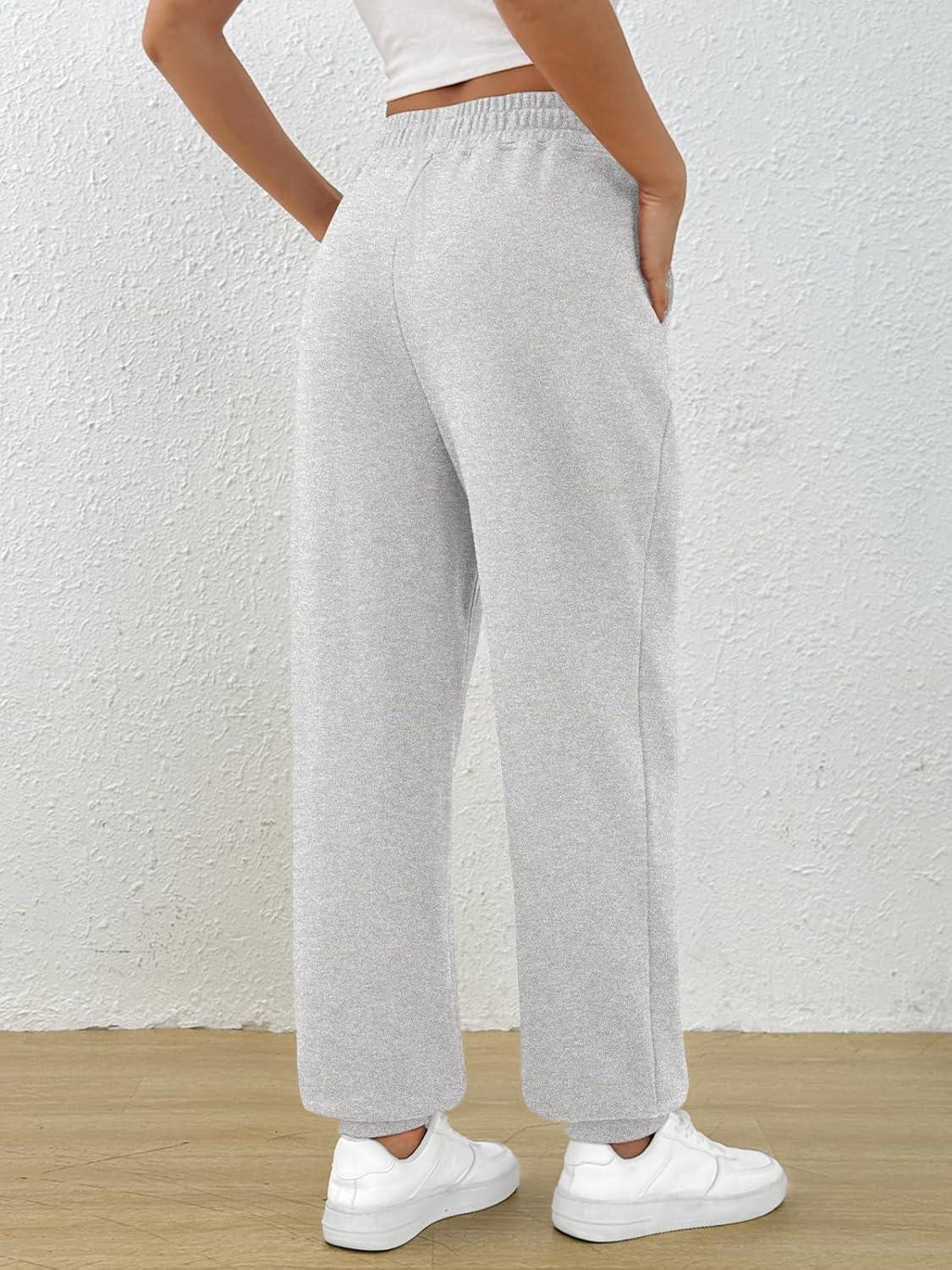 imageTrendy Queen Womens Sweatpants Baggy Athletic Joggers with Pockets Lounge PantsGrey