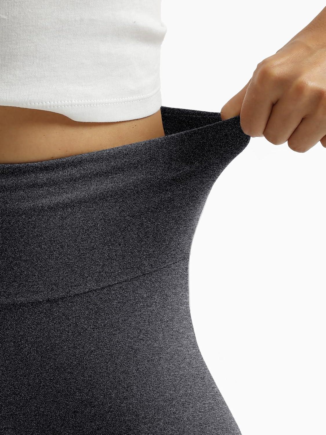 imageTrendy Queen Womens Wide Leg Yoga Pants Bootcut Workout Flare Leggings Trendy High Waisted Fold Over 2025 Fall OutfitsCharcoal