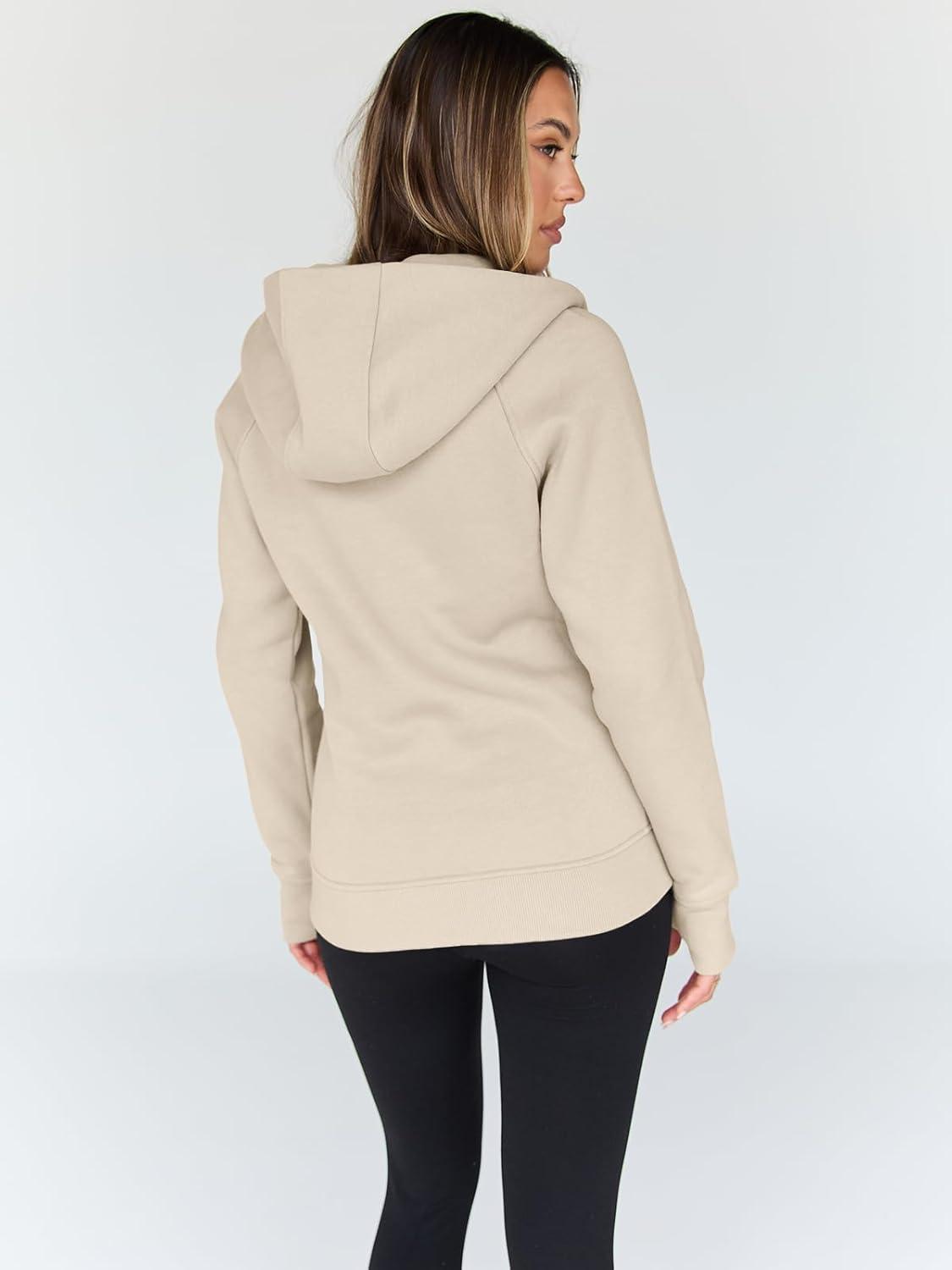 imageTrendy Queen Womens Zip Up Hoodies Fleece Jackets Oversized Sweatshirts Fall Fashion Outfits Sweaters Winter ClothesApricot