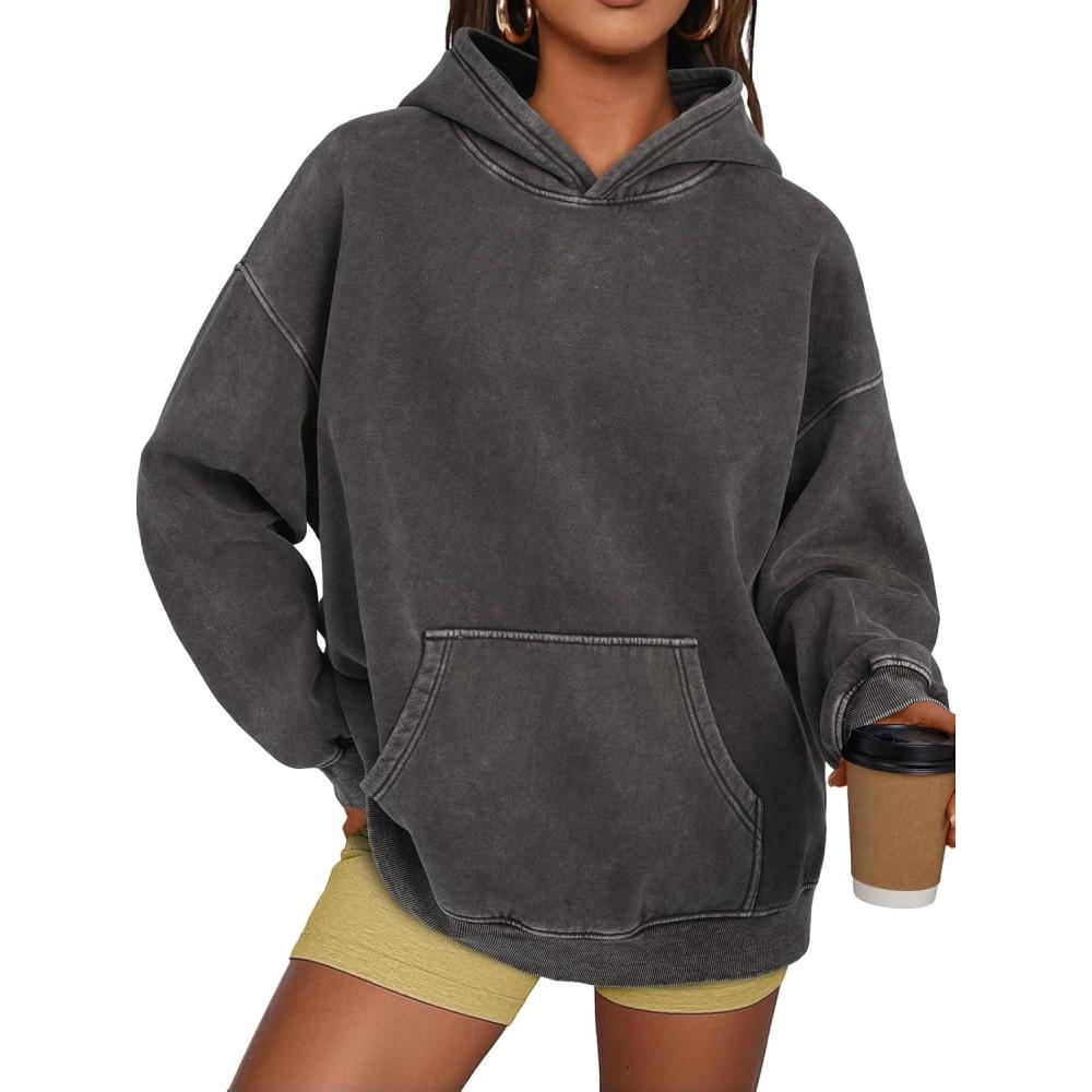 imageTrendy Queen Oversized Hoodies for Women Acid Wash Sweatshirt Cute Pullover Fall Winter Long Sleeve ShirtsGrey