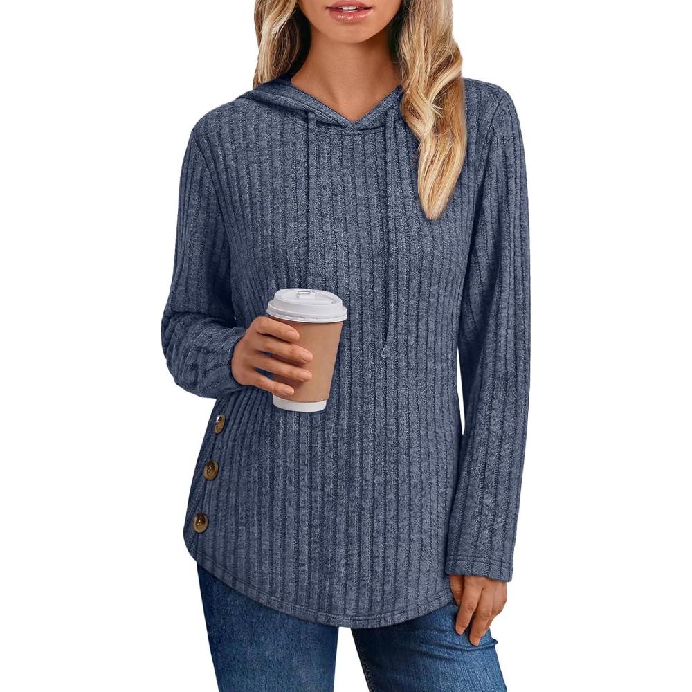 imageTrendy Queen Womens Hoodies Oversized Sweatshirts Long Sleeve Shirts Sweaters Fall Pullovers TopsBlue