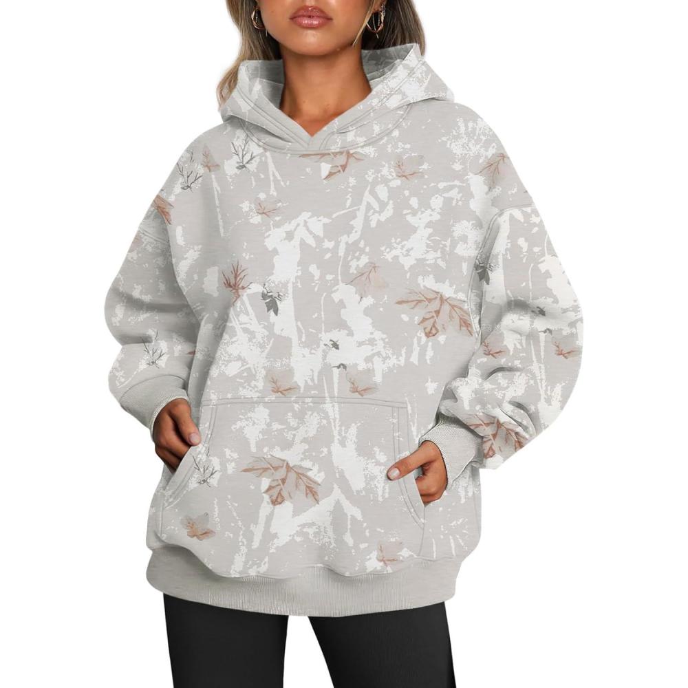 imageTrendy Queen Womens Oversized Hoodies Fleece Sweatshirts Fall Fashion Pullover Sweaters Winter ClothesCamogrey