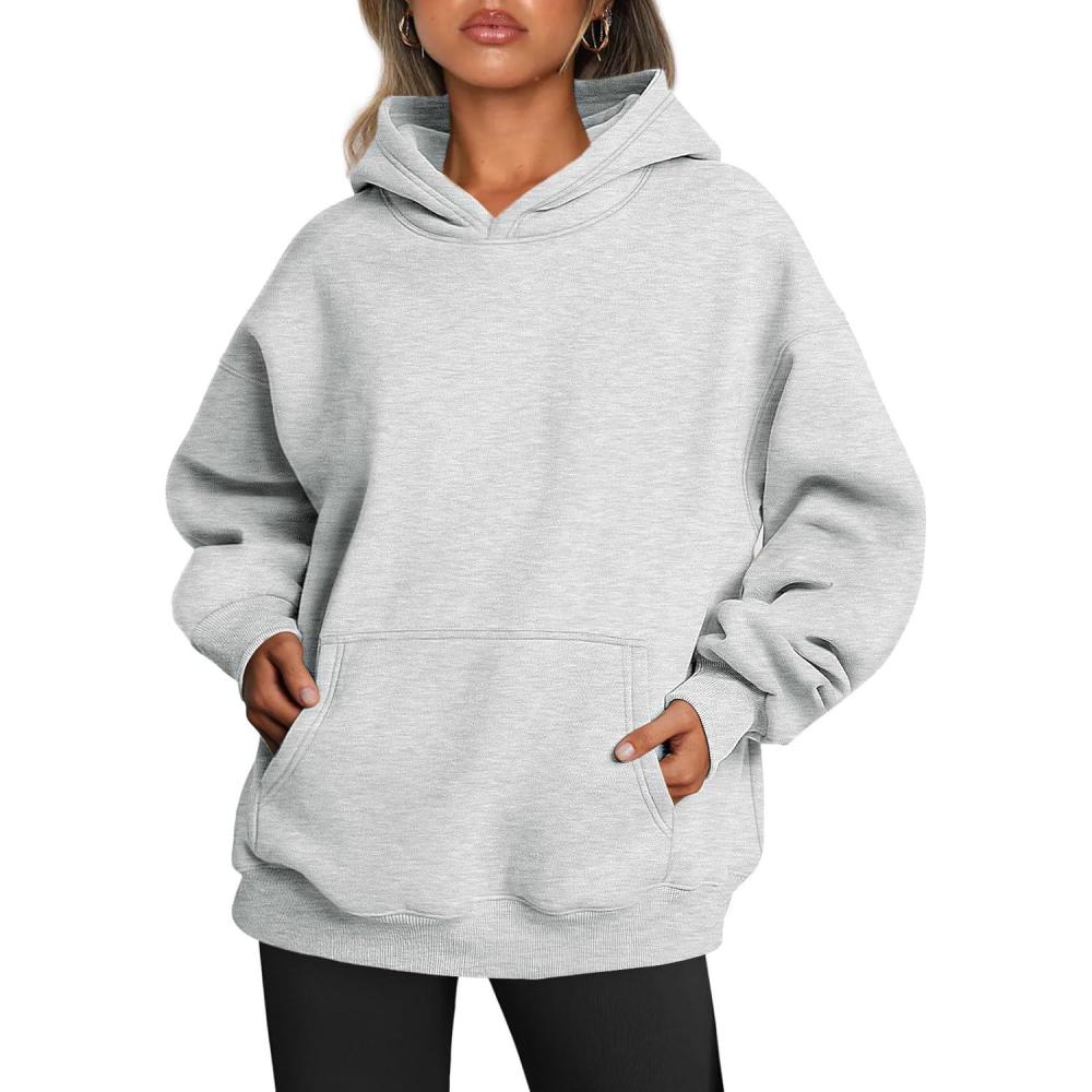 imageTrendy Queen Womens Oversized Hoodies Fleece Sweatshirts Fall Fashion Pullover Sweaters Winter ClothesGrey
