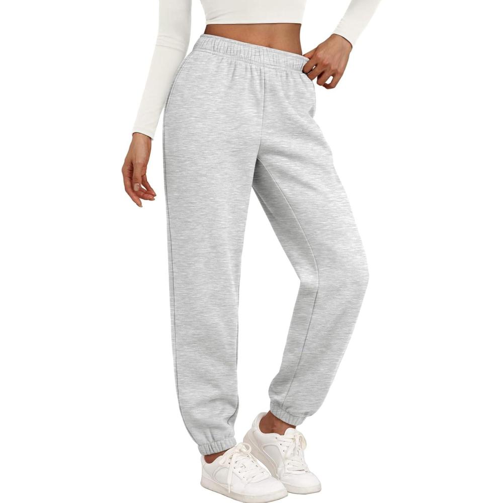 imageTrendy Queen Womens Sweatpants High Waisted Winter Baggy Lounge Pants Fall Active Fleece Comfy Joggers 2025Grey
