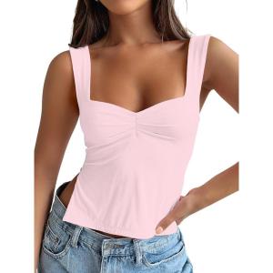 Trendy Queen Womens Going Out Crop Tops Backless Tank Tops Summer Y2k Teen Girls Basics Cute Clothes(Fleshpink)