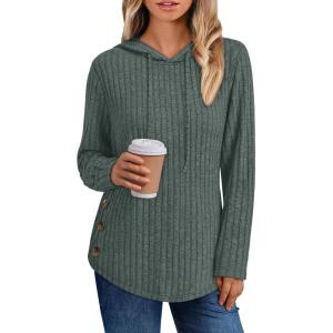 Trendy Queen Womens Hoodies Oversized Sweatshirts Long Sleeve Shirts Sweaters Fall Pullovers Tops(Green)