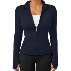 Trendy Queen Womens Lightweight Zip Up Jackets 2025 Athletic Hoodies Fall Gym Shirts Running Workout Clothes with Pocket(Deepblue)