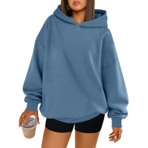 Trendy Queen Womens Oversized Hoodies Comfy Sweatshirts Fall Fashion 2025 Outfits Casual Tops Fleece Clothes with Pockets(Blue)