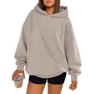 Trendy Queen Womens Oversized Hoodies Comfy Sweatshirts Fall Fashion 2025 Outfits Casual Tops Fleece Clothes with Pockets(Coffeegrey)