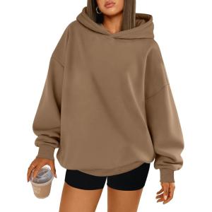 Trendy Queen Womens Oversized Hoodies Comfy Sweatshirts Fall Fashion 2025 Outfits Casual Tops Fleece Clothes with Pockets(Khaki)