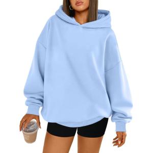Trendy Queen Womens Oversized Hoodies Comfy Sweatshirts Fall Fashion 2025 Outfits Casual Tops Fleece Clothes with Pockets(Lightblue)