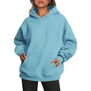 Trendy Queen Womens Oversized Hoodies Fleece Sweatshirts Fall Fashion Pullover Sweaters Winter Clothes(Baby Blue)