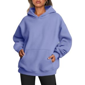 Trendy Queen Womens Oversized Hoodies Fleece Sweatshirts Fall Fashion Pullover Sweaters Winter Clothes(Blue Purple)