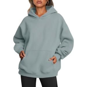 Trendy Queen Womens Oversized Hoodies Fleece Sweatshirts Fall Fashion Pullover Sweaters Winter Clothes(Light Green)