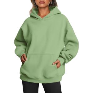 Trendy Queen Womens Oversized Hoodies Fleece Sweatshirts Fall Fashion Pullover Sweaters Winter Clothes(Sage Green)