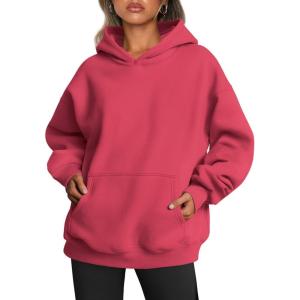 Trendy Queen Womens Oversized Hoodies Fleece Sweatshirts Fall Fashion Pullover Sweaters Winter Clothes(Watermelon)