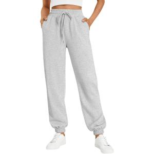 Trendy Queen Women’s Sweatpants Athletic Joggers Baggy Pants Lounge Bottom 2025 Fall Fashion with Pockets(Grey)