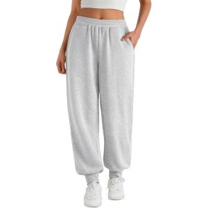 Trendy Queen Womens Sweatpants Baggy Athletic Joggers with Pockets Lounge Pants(Grey)