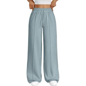 Trendy Queen Womens Wide Leg Sweatpants Baggy Loose Fall Barrel Casual Lounge Athletic Pants Comfy Teen Girl Cute y2k Joggers(Grey Blue)