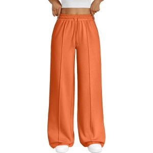 Trendy Queen Womens Wide Leg Sweatpants Baggy Loose Fall Barrel Casual Lounge Athletic Pants Comfy Teen Girl Cute y2k Joggers(Orange)