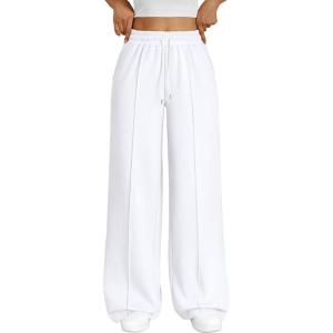 Trendy Queen Womens Wide Leg Sweatpants Baggy Loose Fall Barrel Casual Lounge Athletic Pants Comfy Teen Girl Cute y2k Joggers(White)