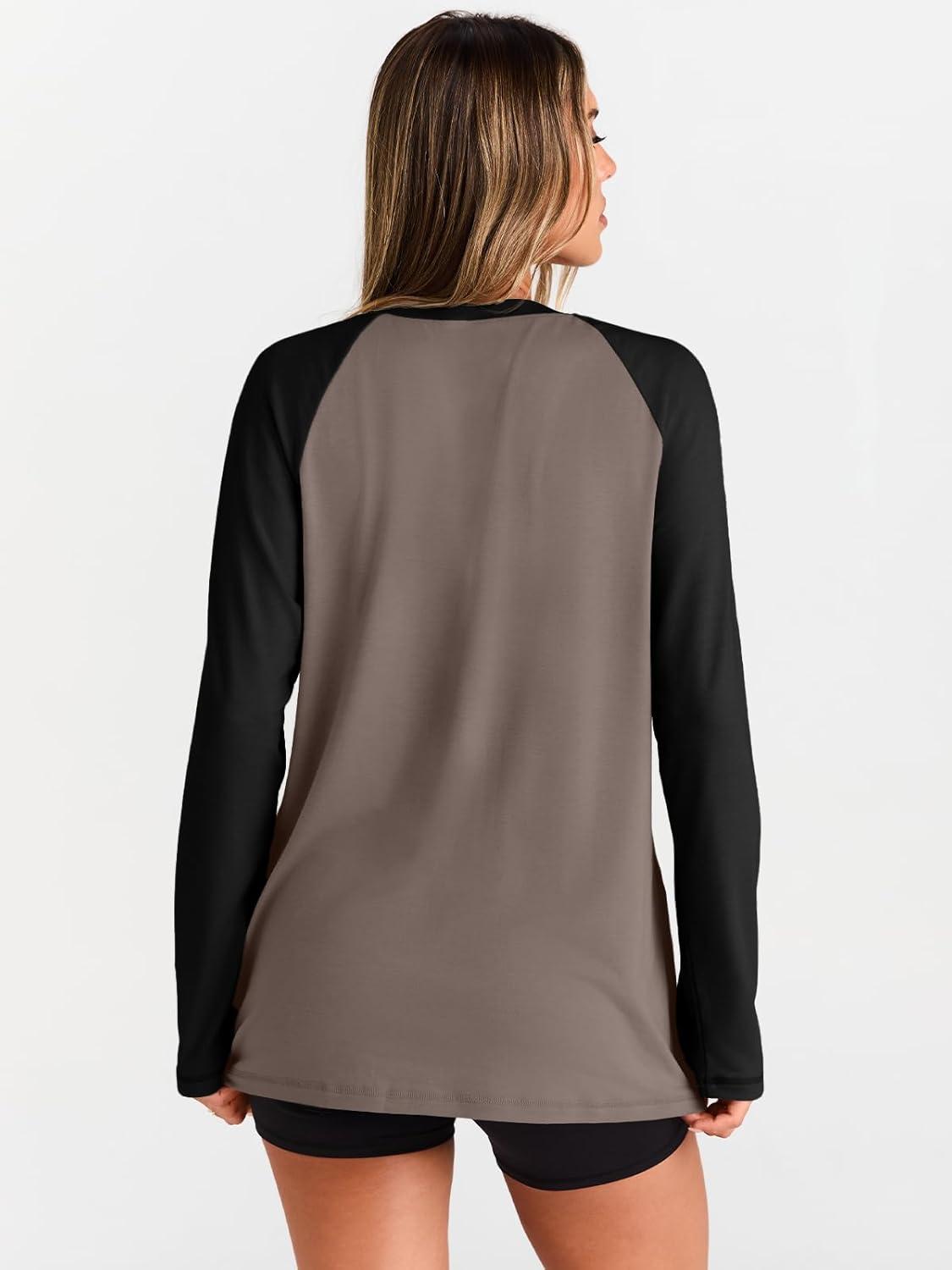 imageTrendy Queen Women Oversized Long Sleeve Shirt 2025 Summer Casual Basics Top Loose Fit Tee Fashion Cute ClothesMochablack