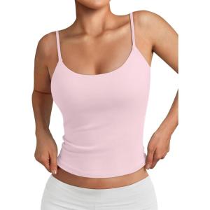 Trendy Queen Women’s Adjustable Spaghetti Strap Camisole(Lightpink)